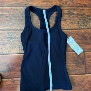 ALO Yoga Black Rib Support Tank